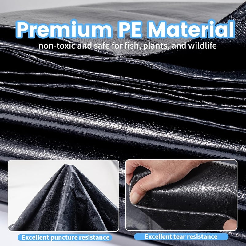 YETREE 10 x 15 FT Pond Liner, 28 Mil Pond Liners for Outdoor Ponds, HDPE Pond Liner Leakproof Ecofriendly Easy Cut, Fish Pond Liner for Garden Ponds, Fish Ponds, Water Features - Image 2